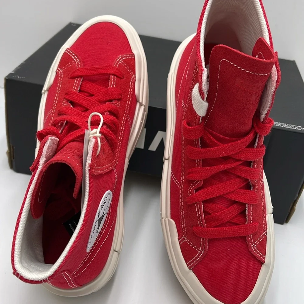 Converse WMNS CTAS CRUISE HI RED/EGRET/BLACK A08284C Platforms Sneakers - Picture 12 of 16